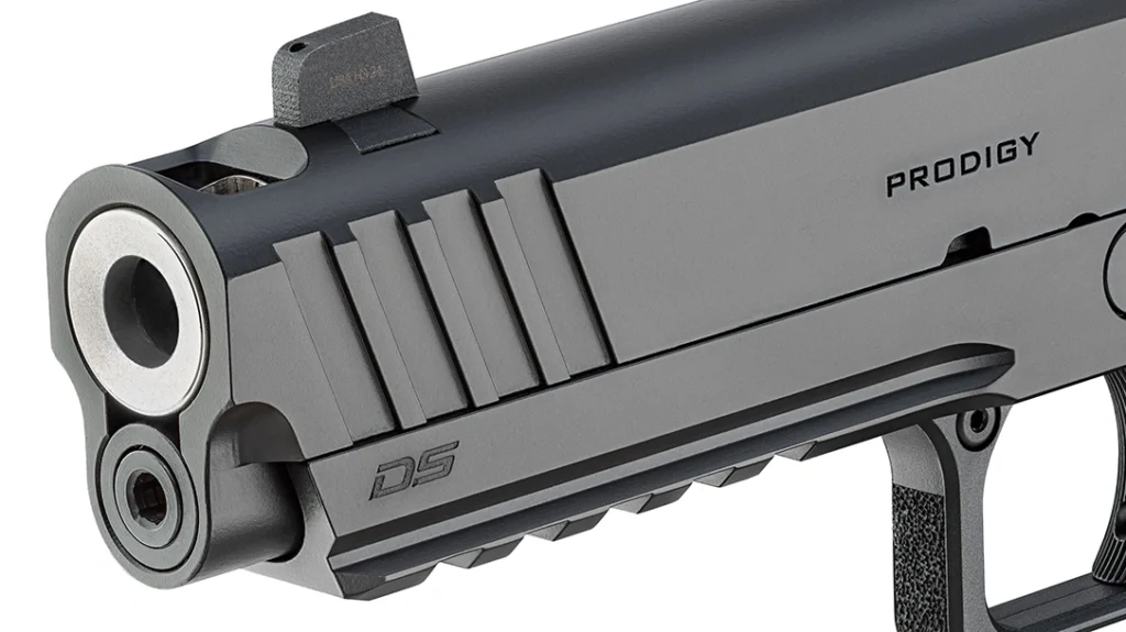 The integrated compensator helps to mitigate recoil.