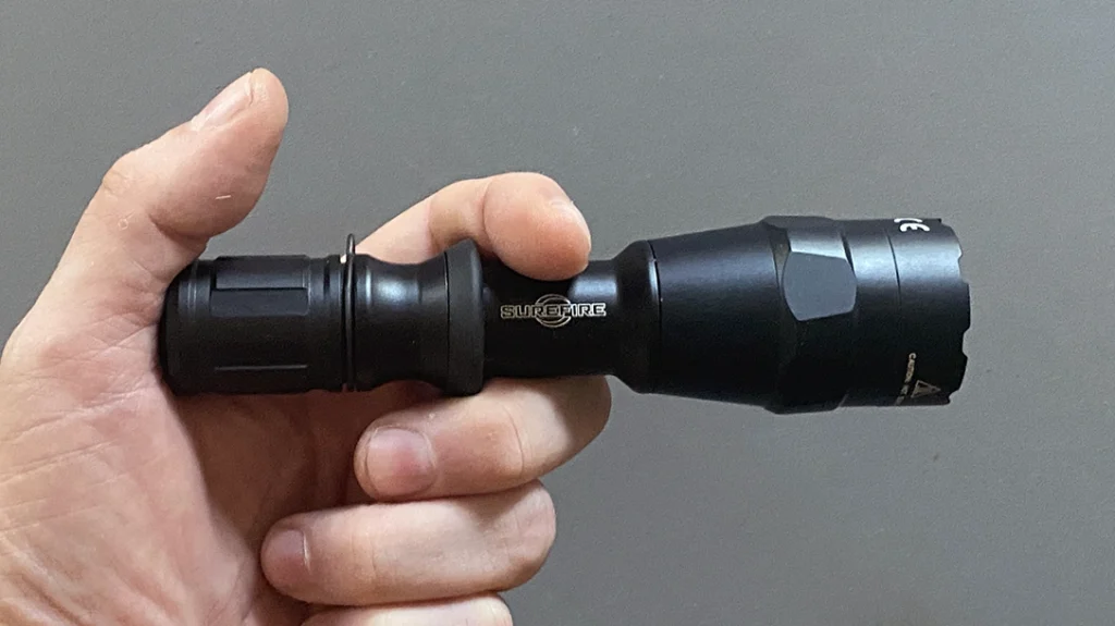 The light is equipped with the company's patented CombatGrip.